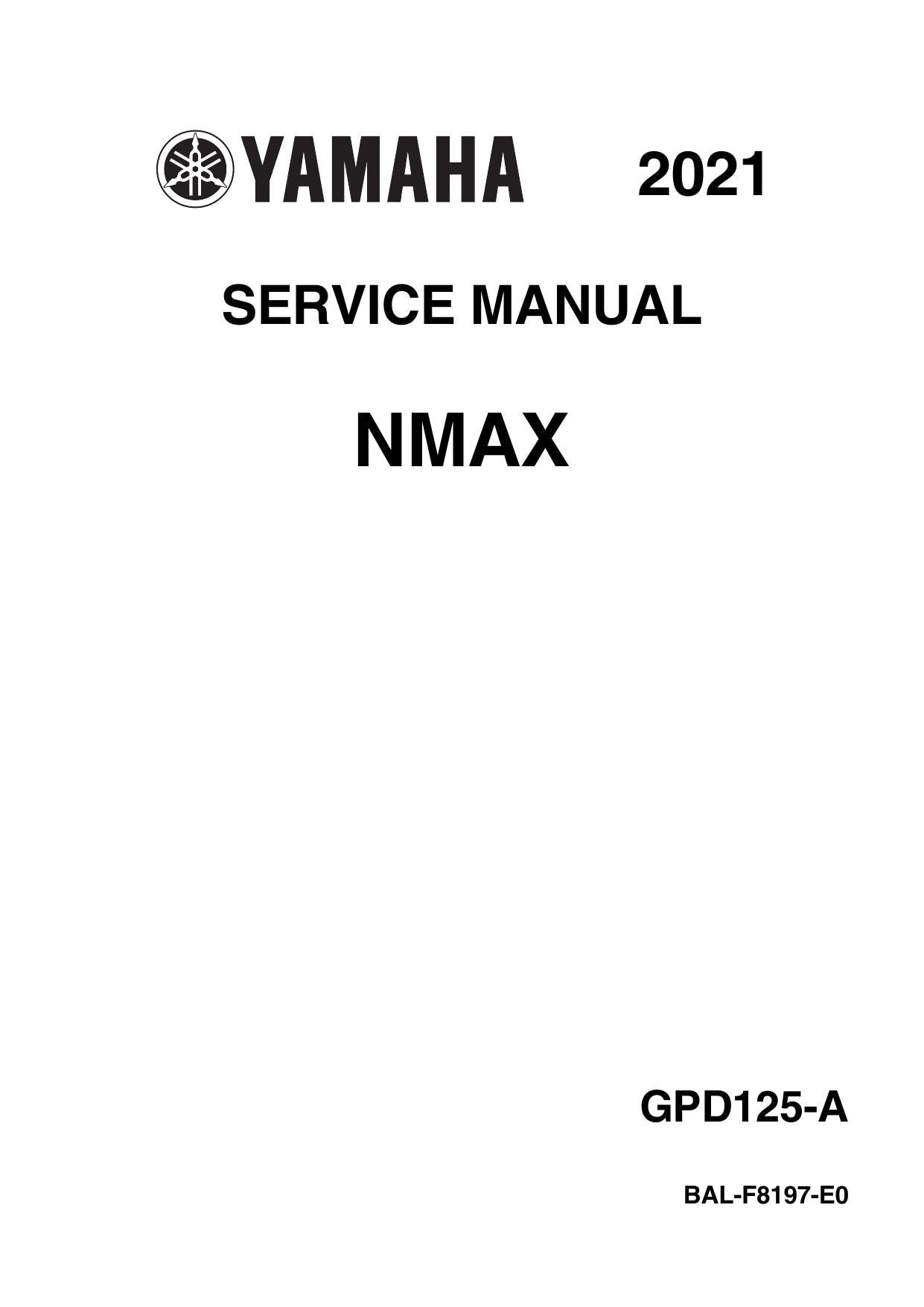 Yamaha NMAX 125 Scooter Service Manual | 2021-2025 - sample page 2