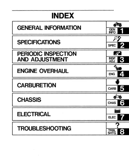 Yamaha Blaster YFS200 ATV Service Manual | 1987-1991 - sample page 3