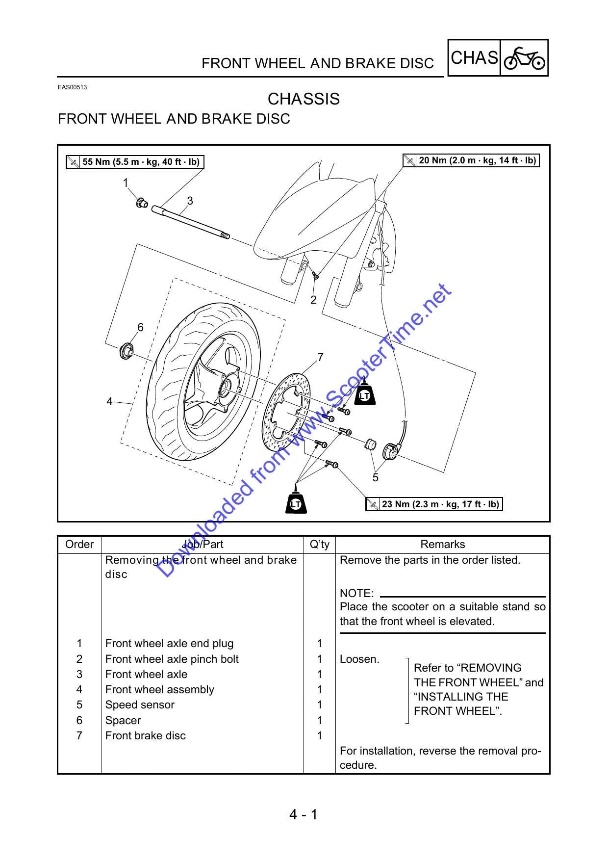 Yamaha YP400 Majesty Scooter Service Manual | 2005-2007 - sample page 3