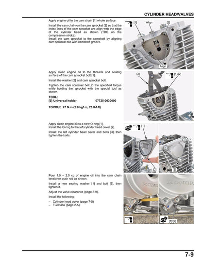 Honda CGX125 Motorcycle Service Manual | 2011-2015 - sample page 2