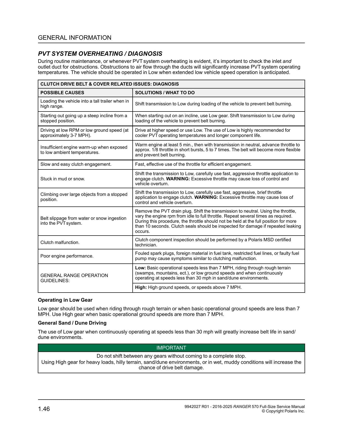 Polaris Ranger 570 UTV Service Manual | 2016-2025 - sample page 6