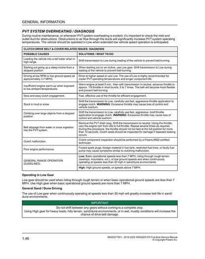 Polaris Ranger 570 UTV Service Manual | 2016-2025 - sample page 6