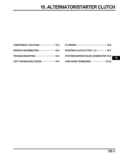 Honda CGX125 Motorcycle Service Manual | 2011-2015 - sample page 9