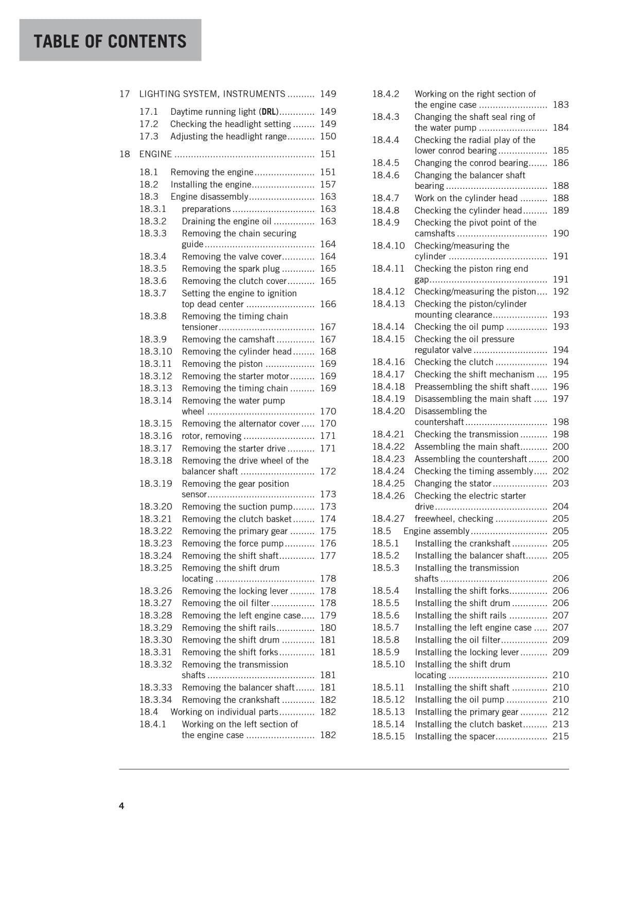 KTM 390 Duke Motorcycle Service Manual | 2017-2021 - sample page 10