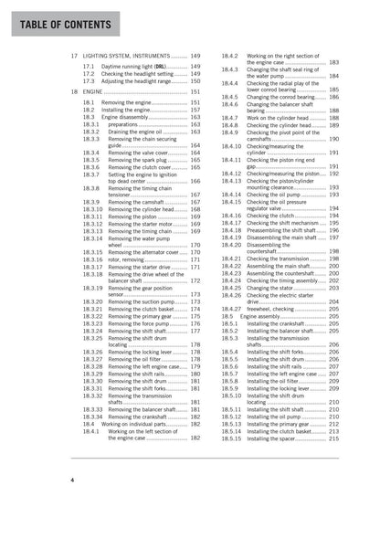KTM 390 Duke Motorcycle Service Manual | 2017-2021 - sample page 10