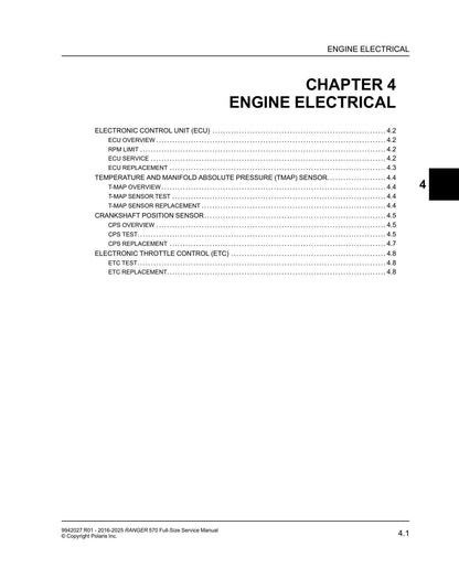 Polaris Ranger 570 UTV Service Manual | 2016-2025 - sample page 7