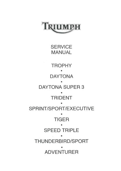 Triumph T300 750 1200 Motorcycle Service Manual | 1991-1999 - sample page 3