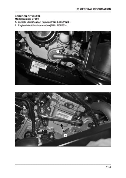 CFMoto ZForce 800 EX CF800 UTV Service Manual | 2013-2017 - sample page 3