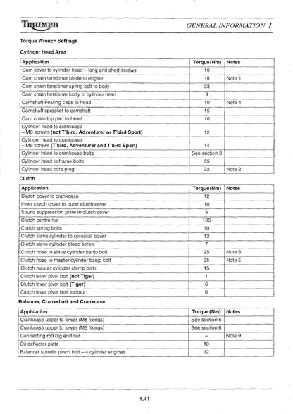 Triumph T300 750 1200 Motorcycle Service Manual | 1991-1999 - sample page 9
