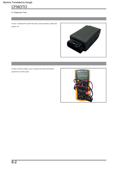 CFMoto 450MT Motorcycle Service Manual | 2023-2026 - sample page 5