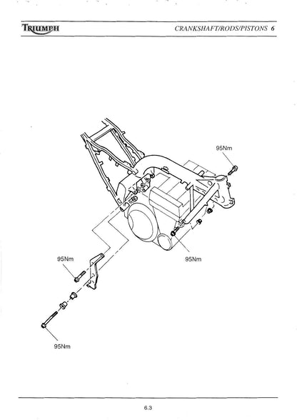 Triumph T300 750 1200 Motorcycle Service Manual | 1991-1999 - sample page 6