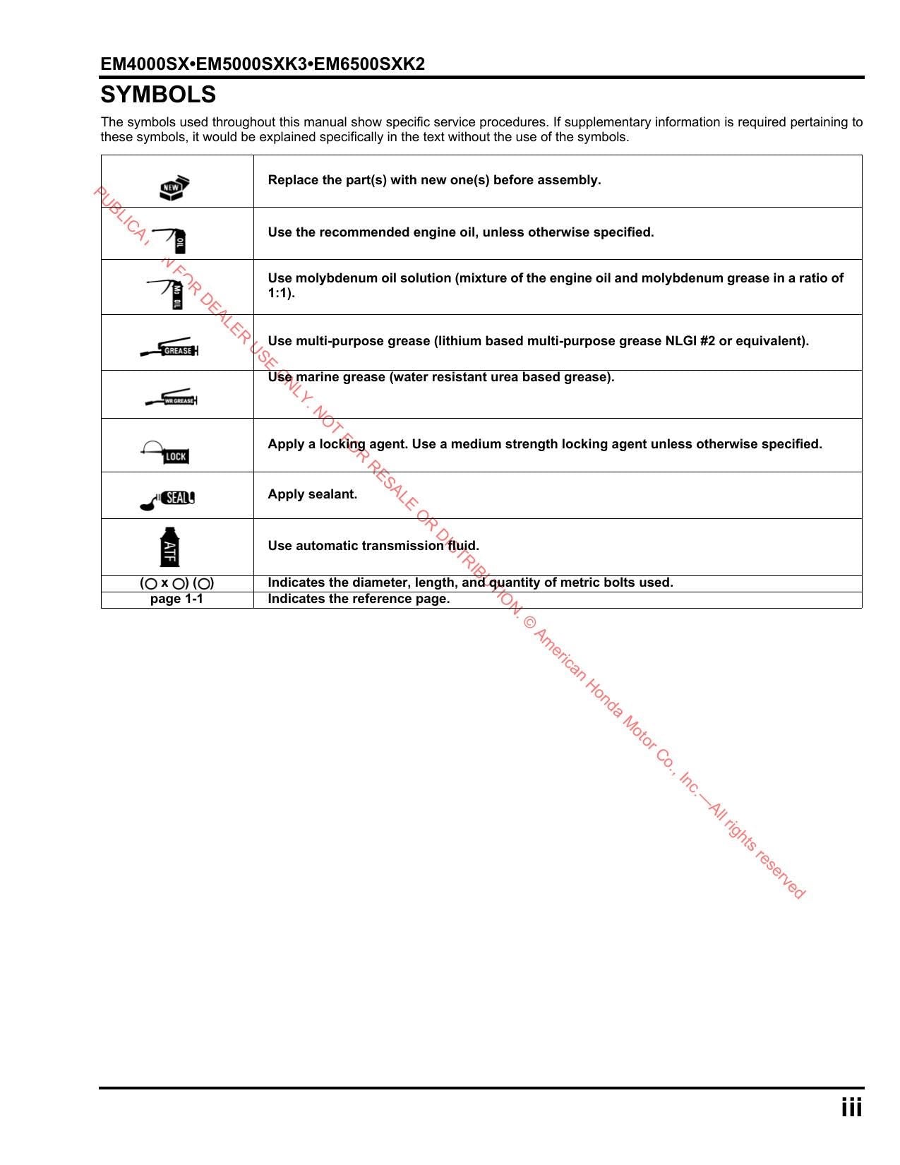 Honda EM4000SX EM5000SXK3 EM6500SXK2 Generator Service Manual | 2011-2015 - sample page 9