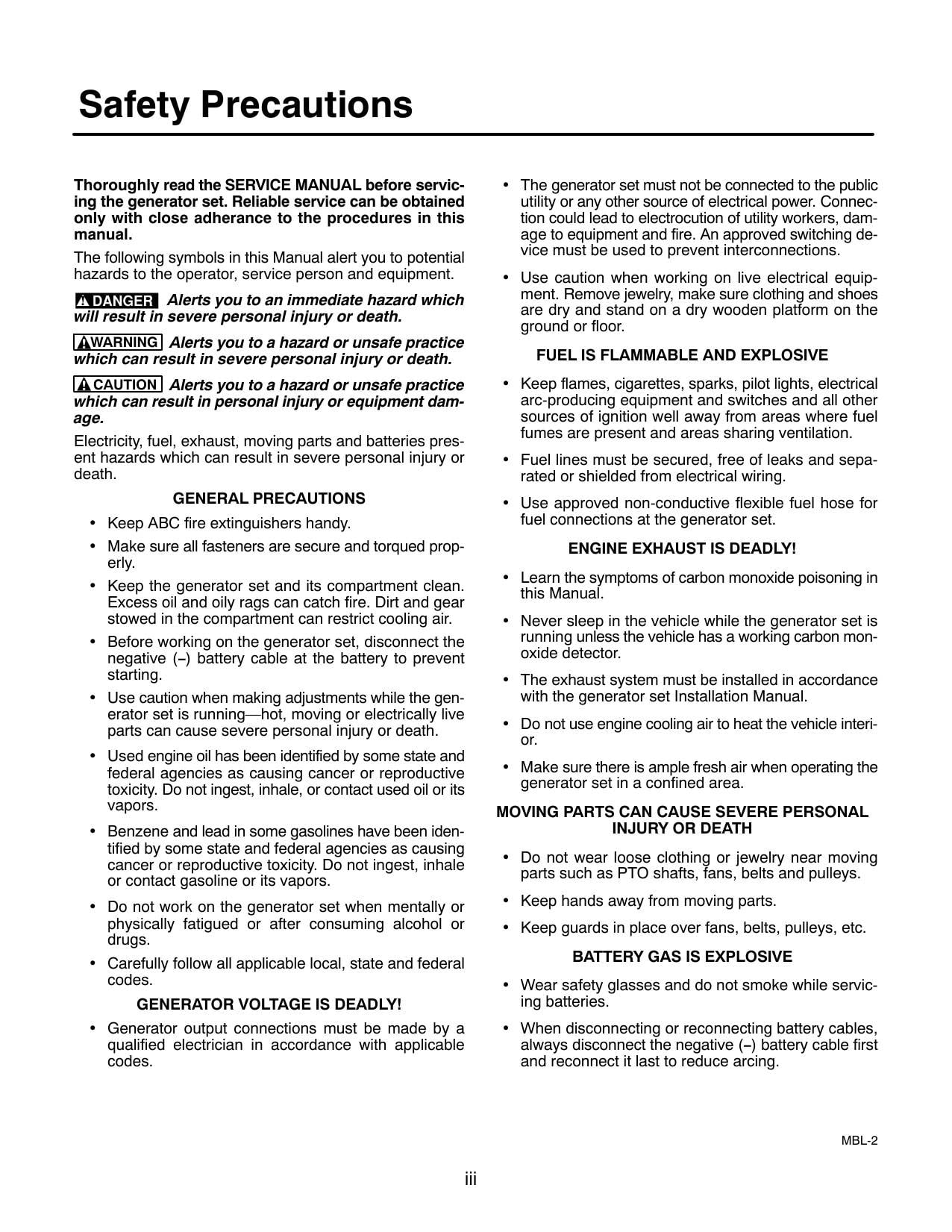 Cummins Onan Microlite 4000 KY RV Generator Service Manual | 1994-2018 - sample page 8