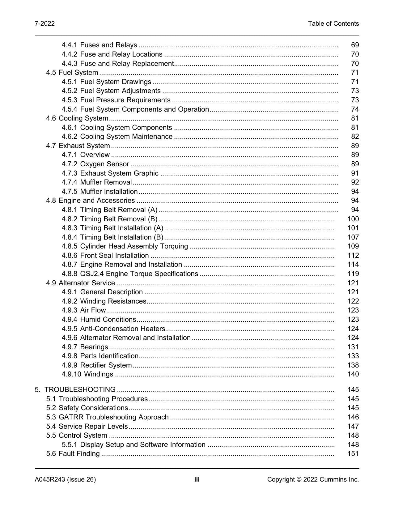 Cummins C20 C60 N6 N6H Generator Set Service Manual | 2022-2026 - sample page 7