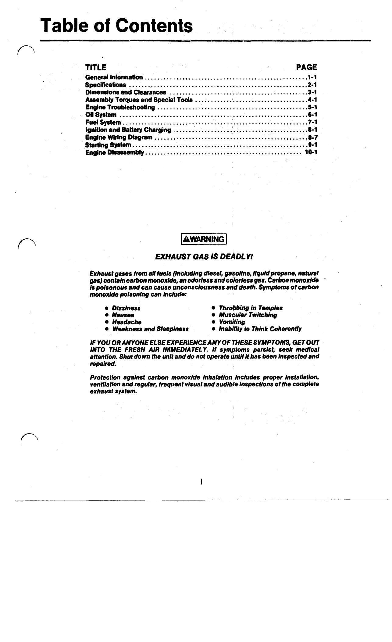 Onan Toro Power Plus P216 P218 P220 P224 Tractor Service Manual - sample page 7