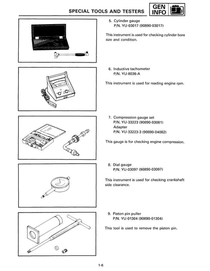 Yamaha EF1000 Generator Service Manual | 1995-1999 - sample page 4