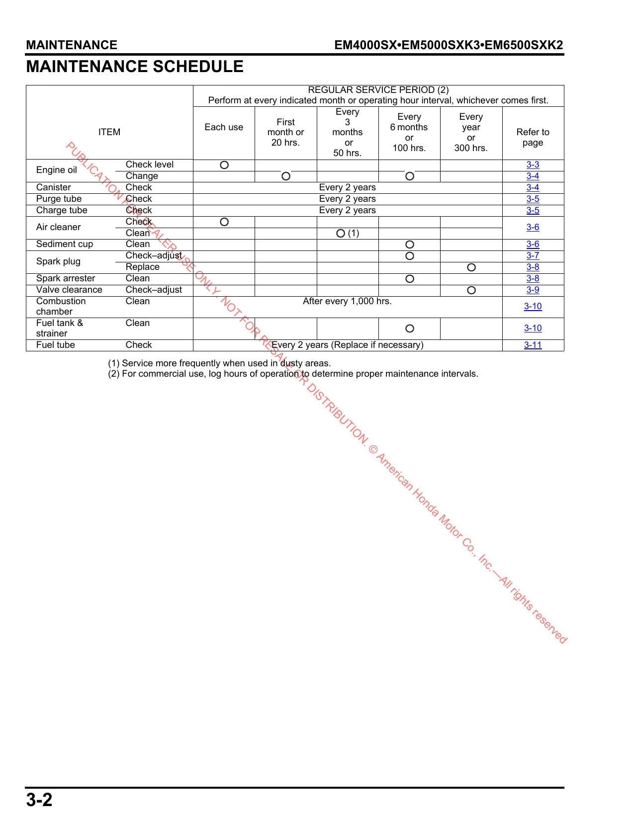 Honda EM4000SX EM5000SXK3 EM6500SXK2 Generator Service Manual | 2011-2015 - sample page 7