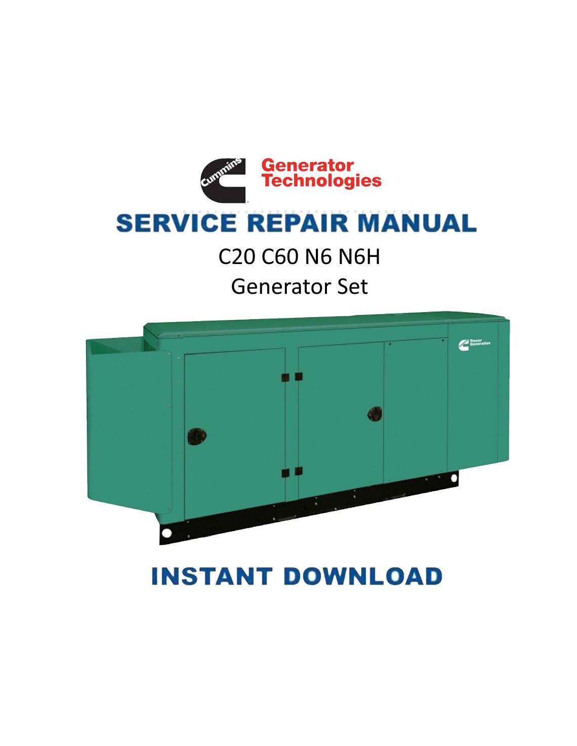 Cummins C20 C60 N6 N6H Generator Set Service Manual | 2022-2026 - Service Manual PDF Instant Download
