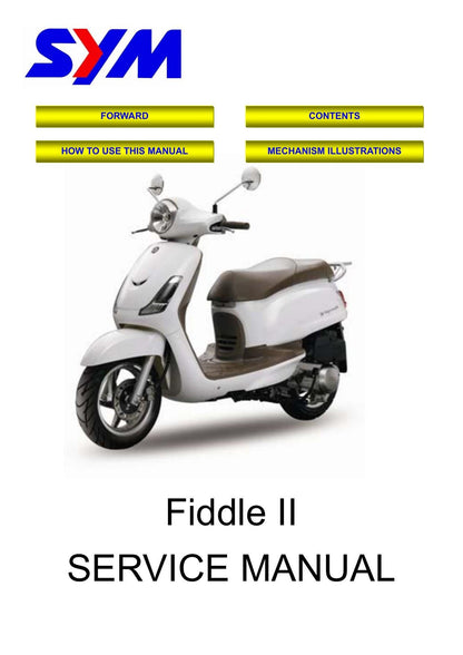 SYM Fiddle II 50cc Scooter Service Manual | 2005-2009 - sample page 1