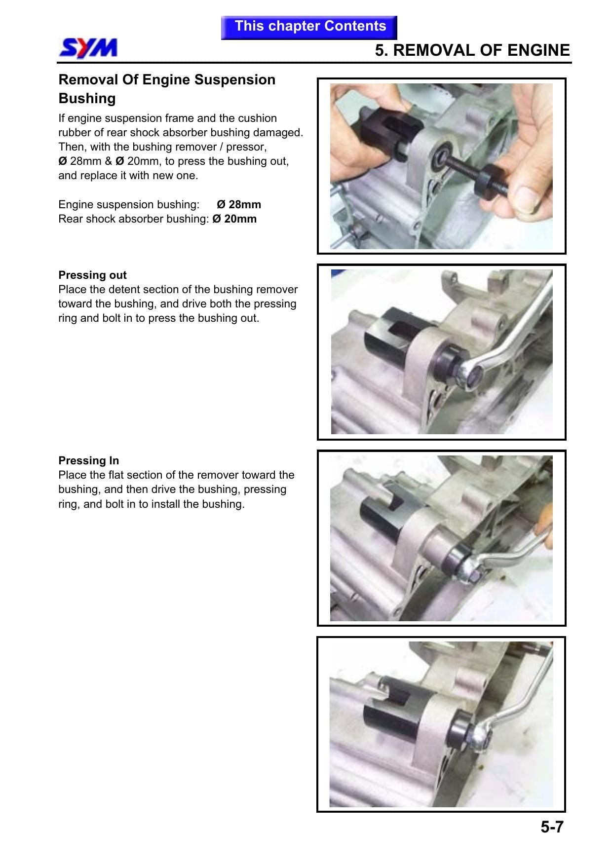 SYM Euro MX 125 Motorcycle Service Manual | 2003-2007 - sample page 7