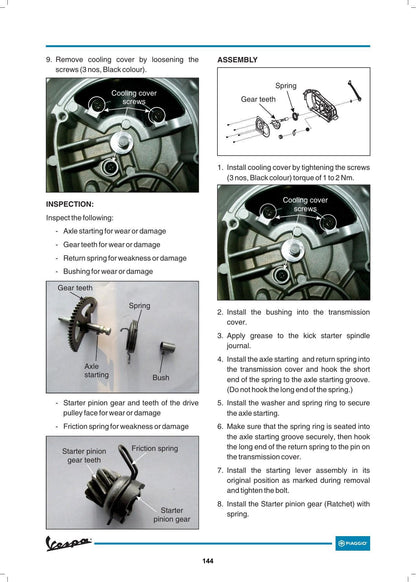 Vespa VXL SXL LX zx 125 149 Scooter Service Manual | 2021-2025 - sample page 5