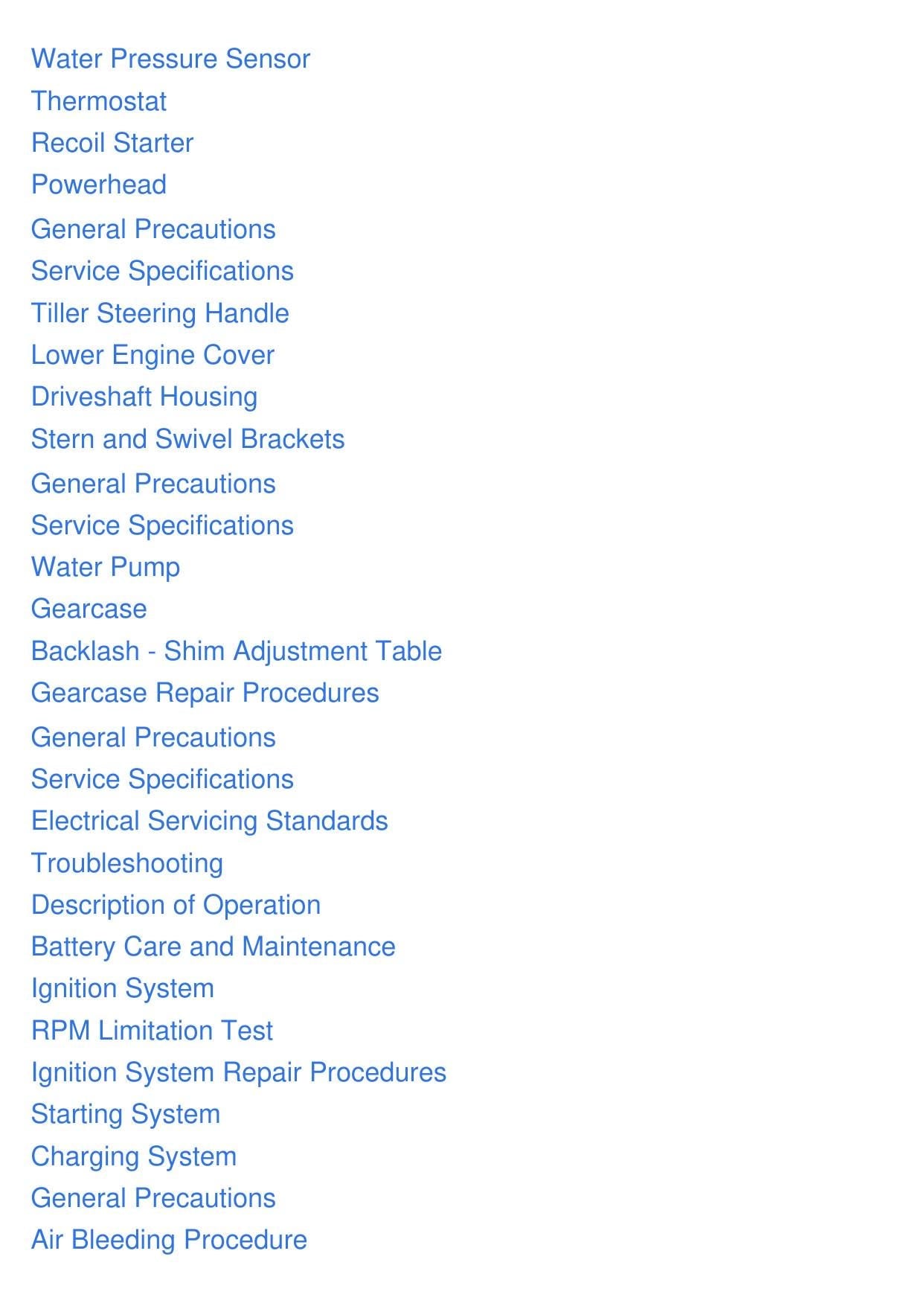 Tohatsu M 40 50 60 70 80 90 115 140 HP Outboard Service Manual | 2005-2009 - sample page 8