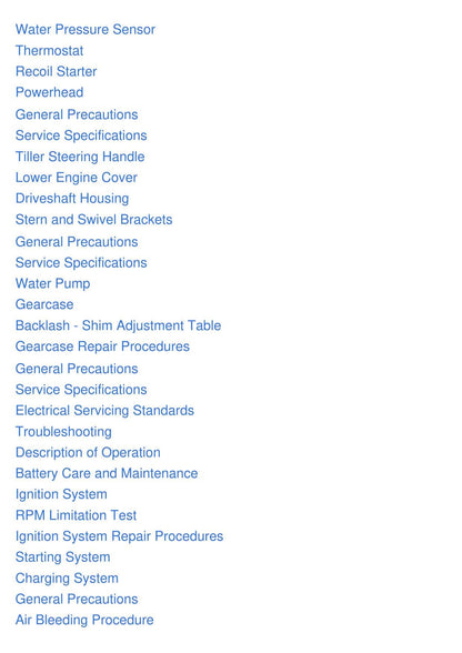 Tohatsu M 40 50 60 70 80 90 115 140 HP Outboard Service Manual | 2005-2009 - sample page 8