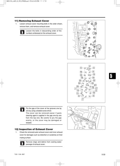 Tohatsu TLDI MD 115A Outboard Service Manual | 2007-2011 - sample page 1
