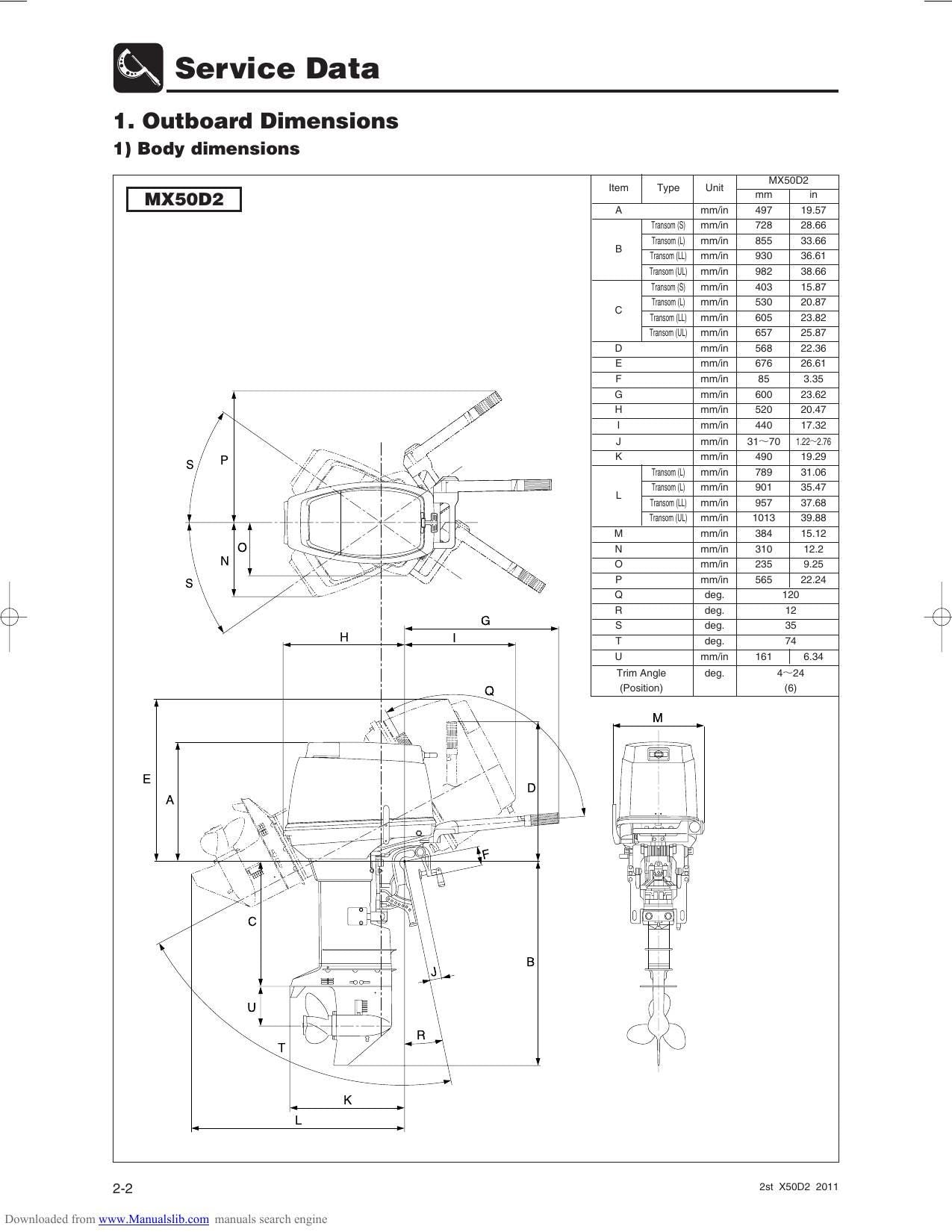 Tohatsu MX 50D2 MWX 50D2 Outboard Service Manual | 2011-2015 - sample page 2