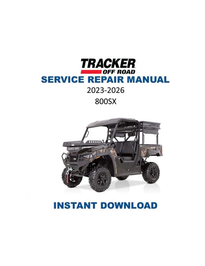 Tracker Offroad 800 SX UTV Service Manual | 2023-2026 - Service Manual PDF Instant Download