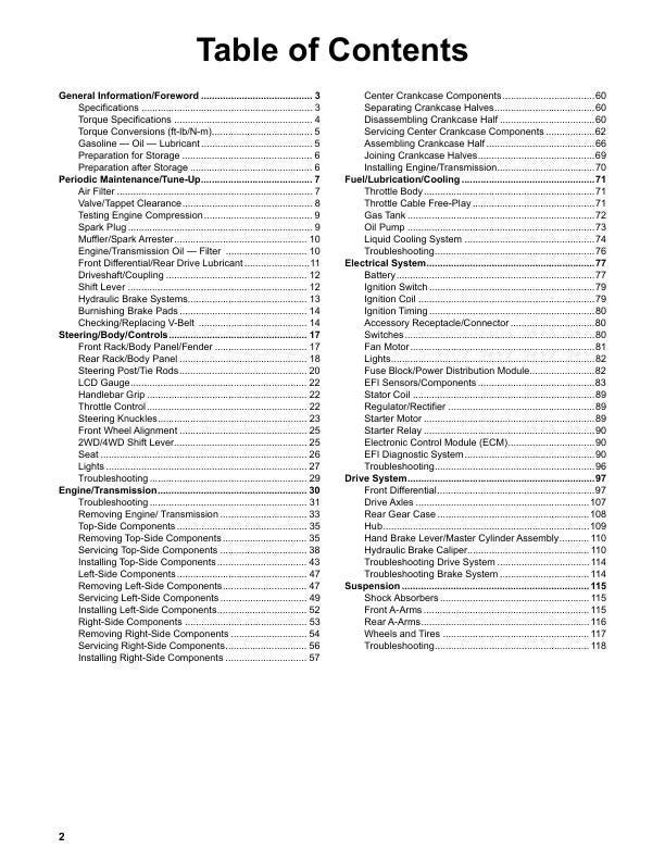 Tracker Offroad 450 ATV Service Manual | 2023-2026 - sample page 3