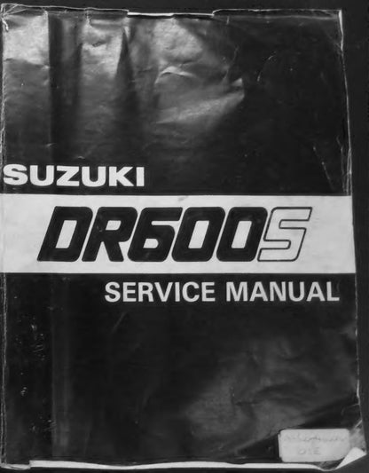 Suzuki DR600S DR500S Motorcycle Service Manual | 1985-1989 - sample page 1