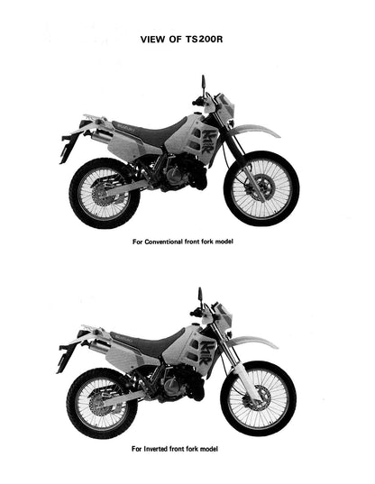 Suzuki TS200R Motorcycle Service Manual | 1990-1994 - sample page 3