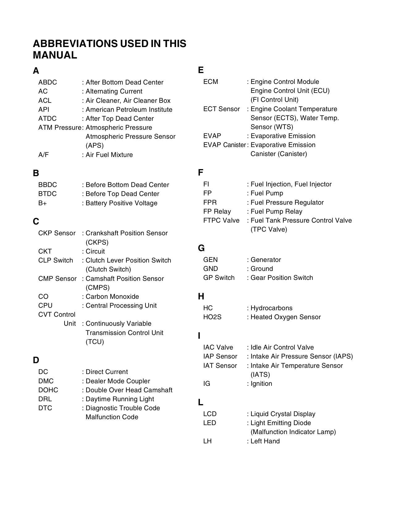 Suzuki AN650 Burgman 650 Scooter Service Manual | 2003-2009 - sample page 5