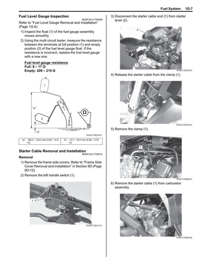 Suzuki GSX150 Motorcycle Service Manual | 2015-2019 - sample page 4