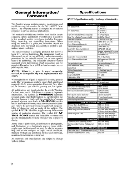 Tracker Off Road 800SX Crew UTV Service Manual | 2021-2025 - sample page 7