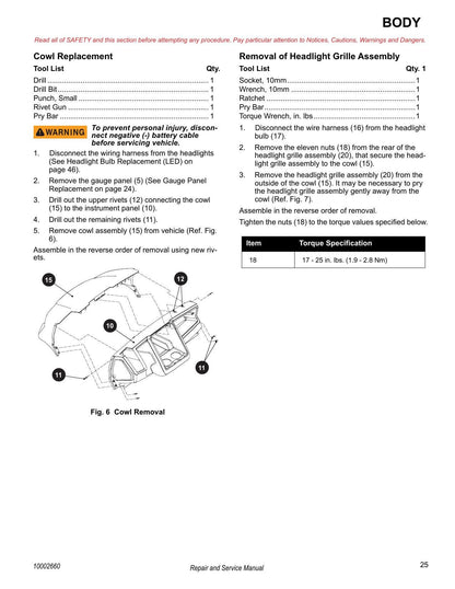 Tracker Off Road EViS Electric UTV Service Manual | 2020-2024 - sample page 4