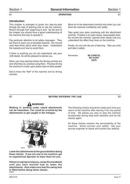 JCB 802.7 803 804 Plus Super Mini Excavator Service Manual | 1994-2005 - sample page 3