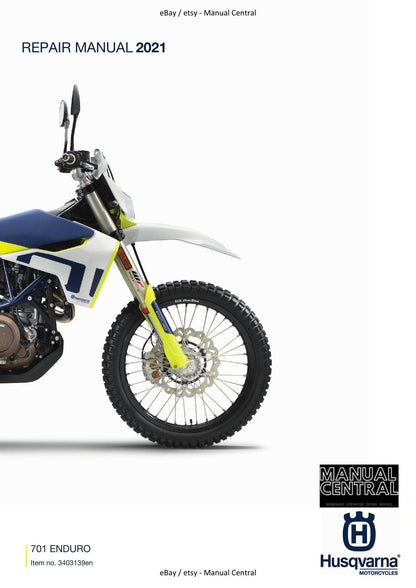 Husqvarna 701 Enduro Motorcycle Service Manual | 2021-2025 - sample page 1