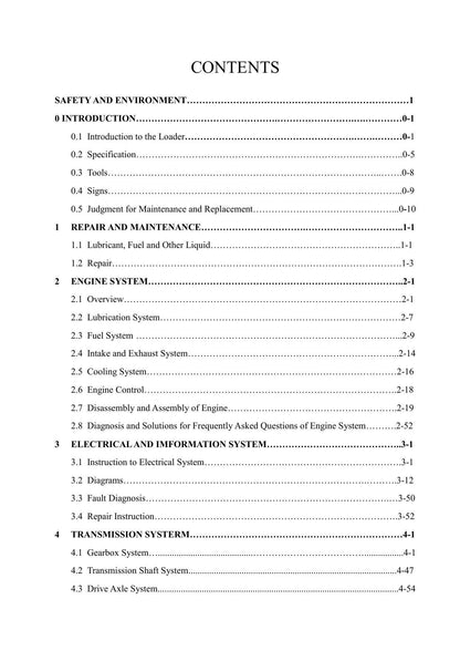 SDLG LG958L Wheel Loader Service Manual | 2015-2019 - sample page 6
