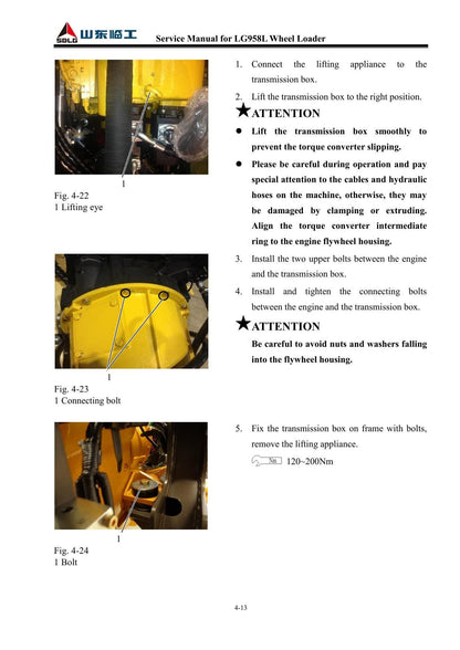 SDLG LG958L Wheel Loader Service Manual | 2015-2019 - sample page 5
