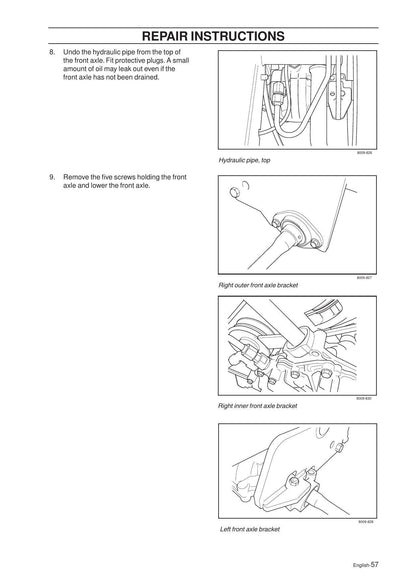 Husqvarna Rider 316T 322T 316TXS AWD Tractor Service Manual - sample page 4