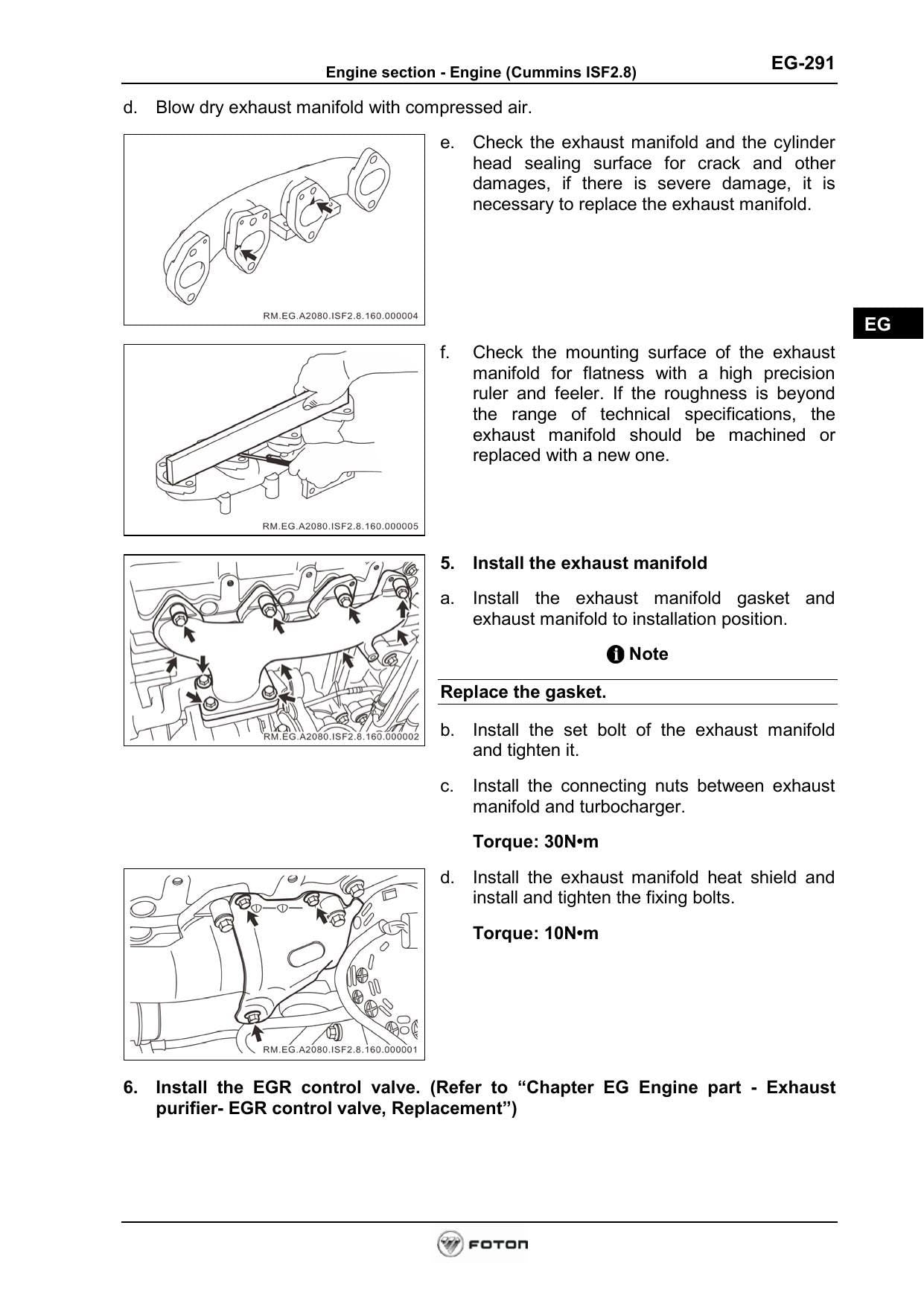 Foton Aumark C 1031 Philippines Light Truck Service Manual | 2013-2017 - sample page 6