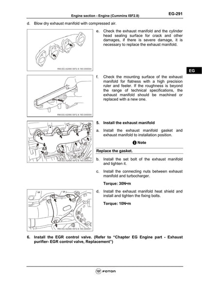Foton Aumark C 1031 Philippines Light Truck Service Manual | 2013-2017 - sample page 6