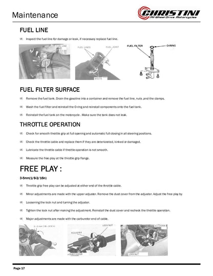 Christini AWD 450 450DS Motorcycle Service Manual | 2012-2016 - sample page 4
