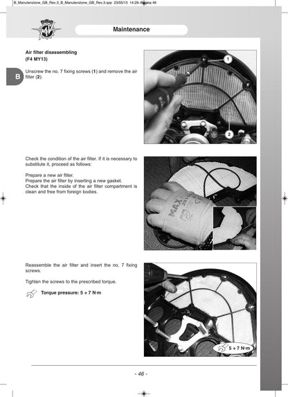 MV Agusta F4 Motorcycle Service Manual | 2010-2013 - sample page 2