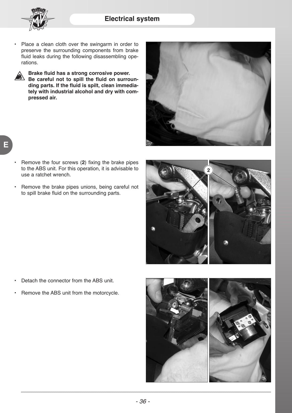 MV Agusta F3 675 800 ORO AGO Motorcycle Service Manual | 2014-2018 - sample page 4