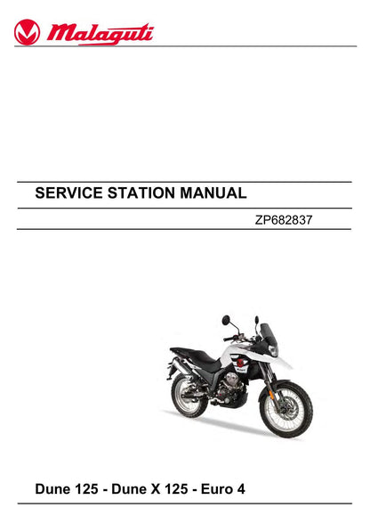 Malaguti Dune 125 Dune X 125 Motorcycle Service Manual | 2018-2022 - sample page 1