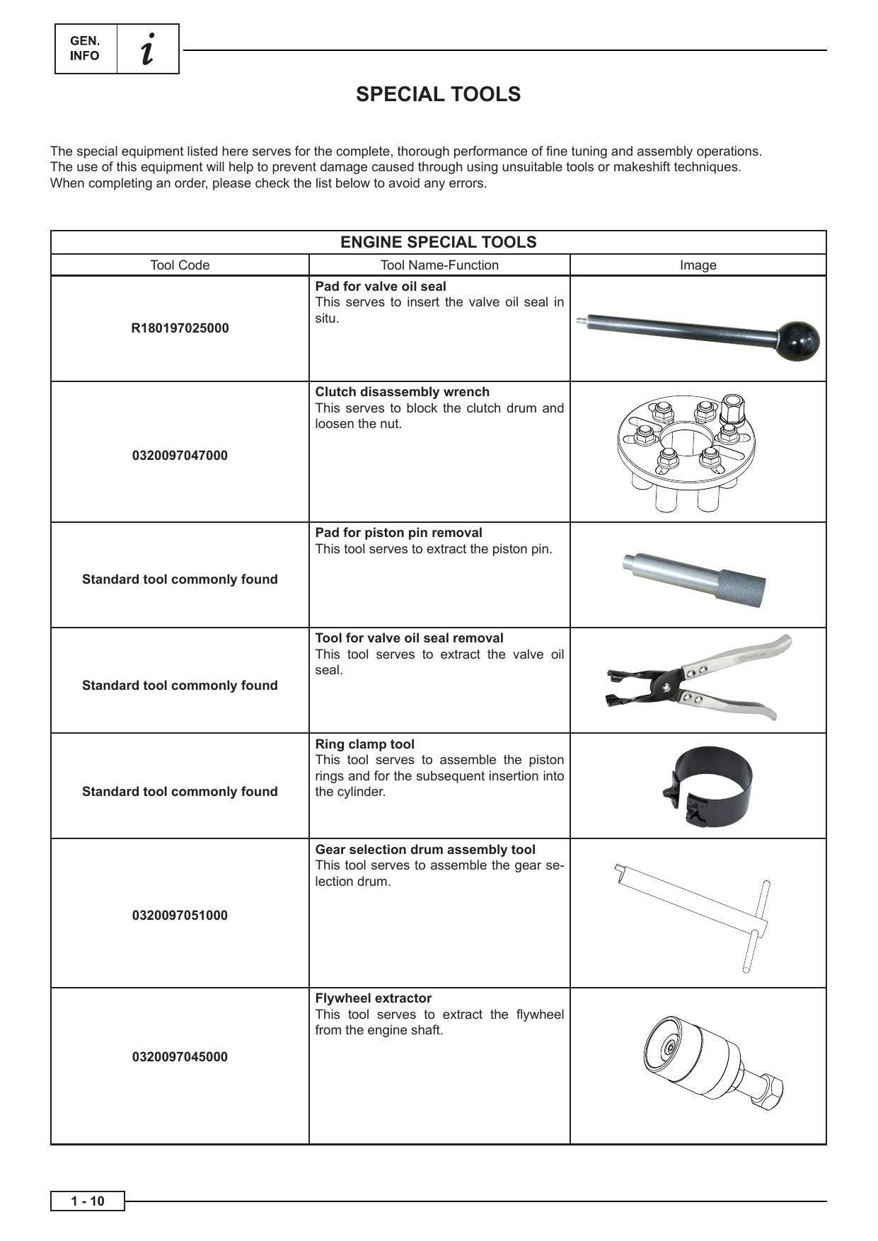 Benelli Leoncino 500 Motorcycle Service Manual | 2017-2021 - sample page 9