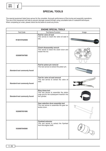 Benelli Leoncino 500 Motorcycle Service Manual | 2017-2021 - sample page 9